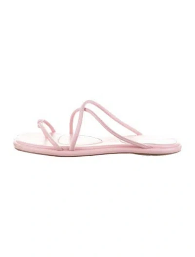 Pre-owned Rosetta Getty Leather Sandals In Pink