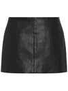 Rosetta Getty Leather Short Skirt In Black