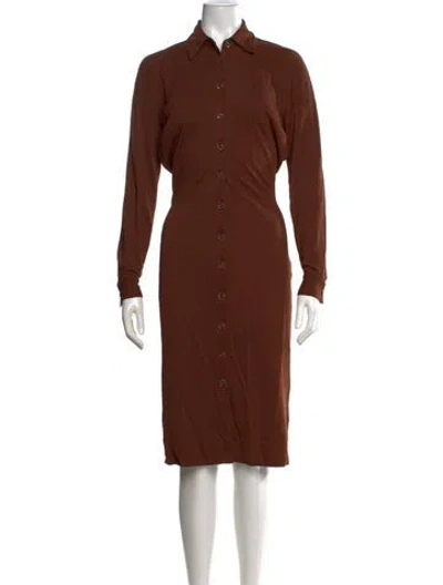 Pre-owned Rosetta Getty Long Dress In Brown