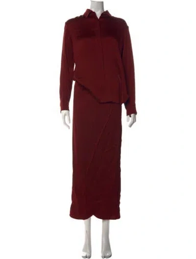 Pre-owned Rosetta Getty Long Dress In Red