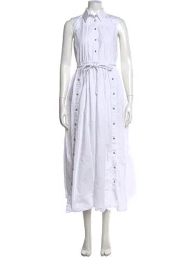 Pre-owned Rosetta Getty Long Dress In White