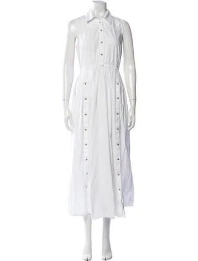 Pre-owned Rosetta Getty Long Dress In White