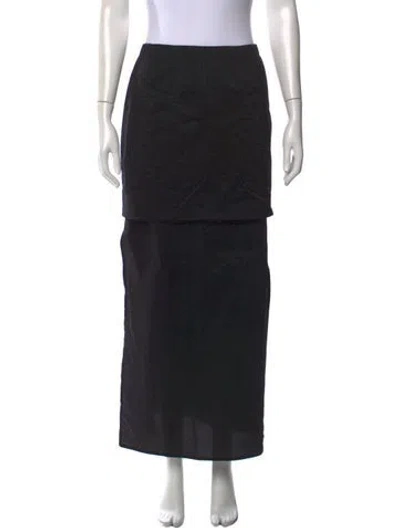 Pre-owned Rosetta Getty Long Skirt In Black