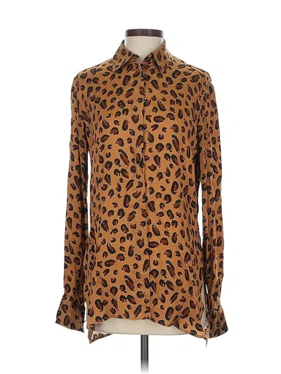 Pre-owned Rosetta Getty Long Sleeve Blouse In Brown