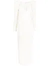Rosetta Getty Long-sleeve Midi Dress In Parchment