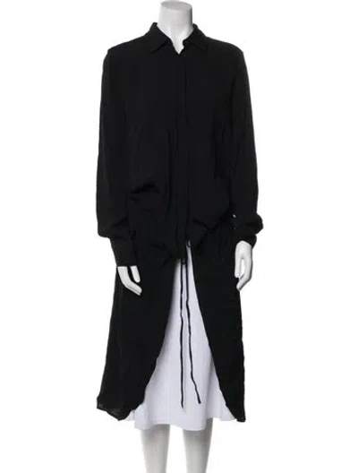 Pre-owned Rosetta Getty Long Sleeve Tunic In Black