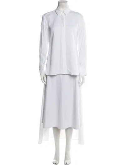 Pre-owned Rosetta Getty Long Sleeve Tunic In White