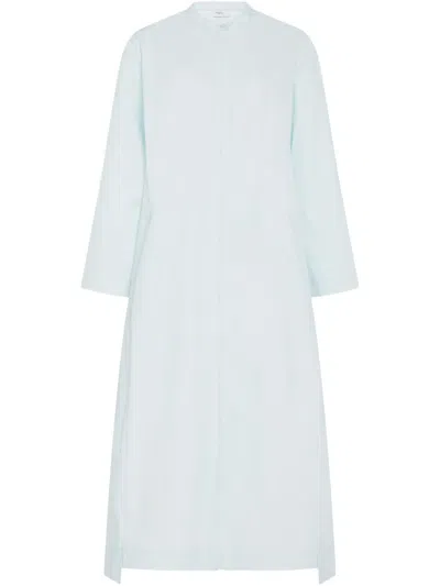 Rosetta Getty Long-sleeved Shirt Dress In Blue