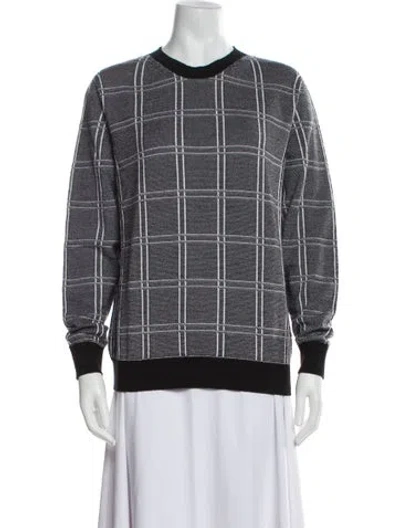 Pre-owned Rosetta Getty Merino Wool Plaid Print Sweater In Multi