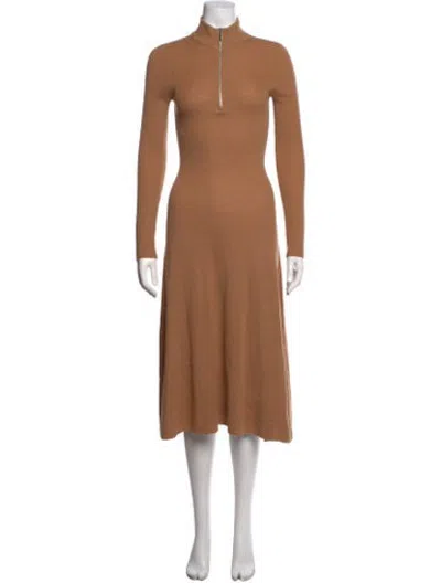 Pre-owned Rosetta Getty Merino Wool Turtleneck Sweater In Brown