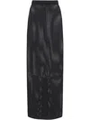 Rosetta Getty Mesh Knitted Skirt In Black