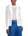 Rosetta Getty V-neck Mesh Cardigan In Cream