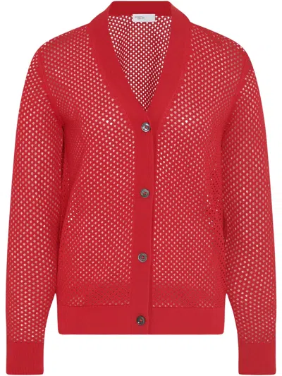 ROSETTA GETTY MESH POINTELLE CARDIGAN