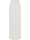 Rosetta Getty Tapered Sequined-chiffon Maxi Skirt In White