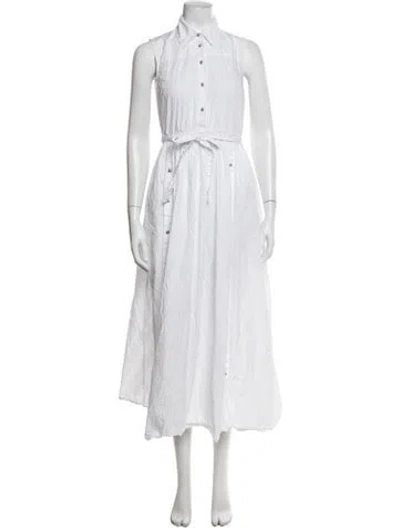 Pre-owned Rosetta Getty Midi Length Dress In White