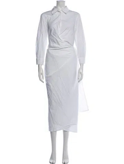 Pre-owned Rosetta Getty Midi Length Dress In White