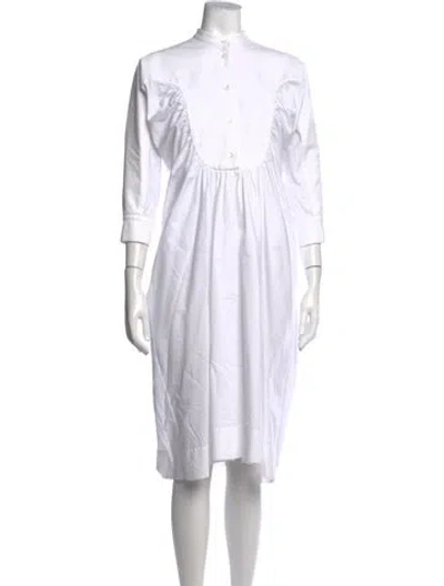 Pre-owned Rosetta Getty Midi Length Dress In White