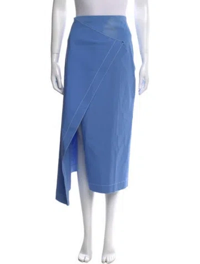Pre-owned Rosetta Getty Midi Length Skirt In Blue