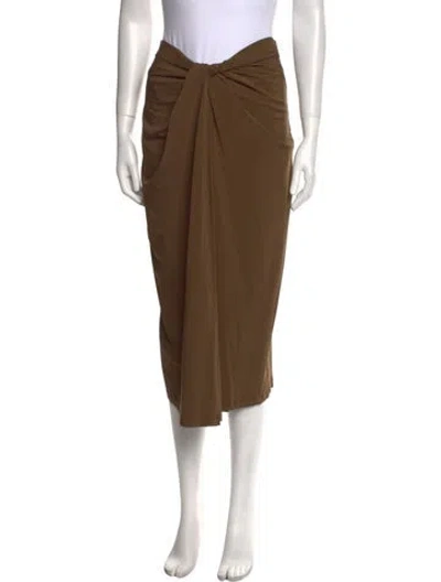 Pre-owned Rosetta Getty Midi Length Skirt In Brown
