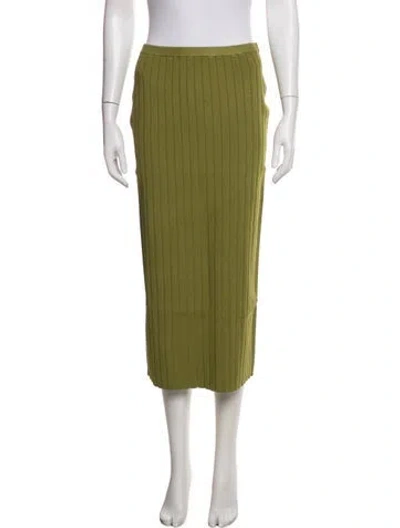 Pre-owned Rosetta Getty Midi Length Skirt In Green