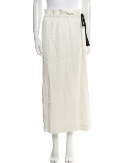 Pre-owned Rosetta Getty Midi Length Skirt In White
