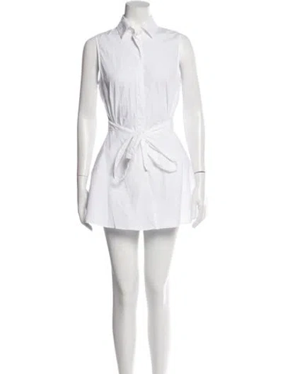 Pre-owned Rosetta Getty Mini Dress In White