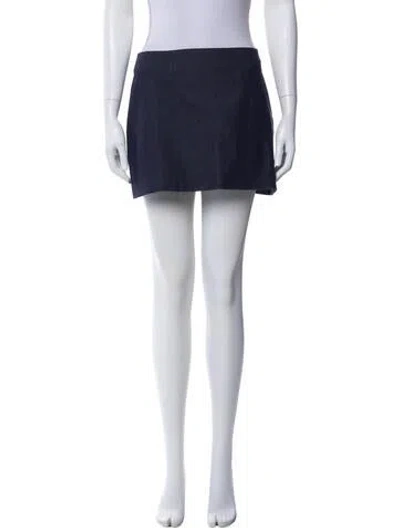 Pre-owned Rosetta Getty Mini Skirt In Blue