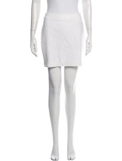 Pre-owned Rosetta Getty Mini Skirt In White