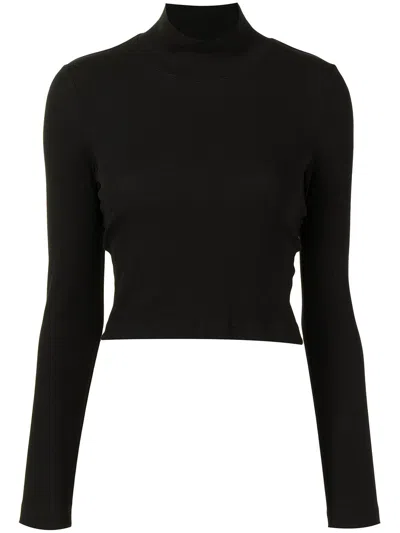 Rosetta Getty Mock Neck Jumper In Black