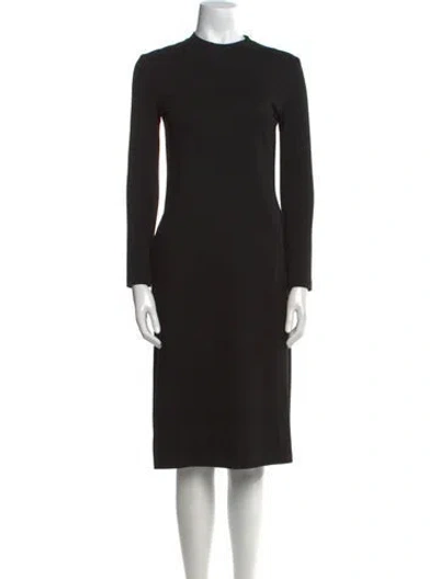 Pre-owned Rosetta Getty Mock Neck Knee-length Dress In Black