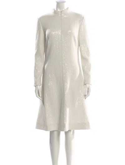 Pre-owned Rosetta Getty Mock Neck Knee-length Dress W/ Tags In Neutral