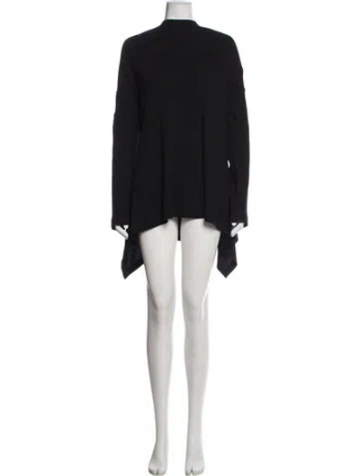 Pre-owned Rosetta Getty Mock Neck Long Dress In Black