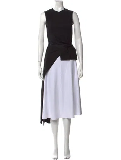 Pre-owned Rosetta Getty Mock Neck Sleeveless Top In Black