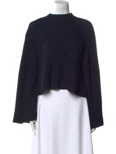 Pre-owned Rosetta Getty Mock Neck Sweater In Blue