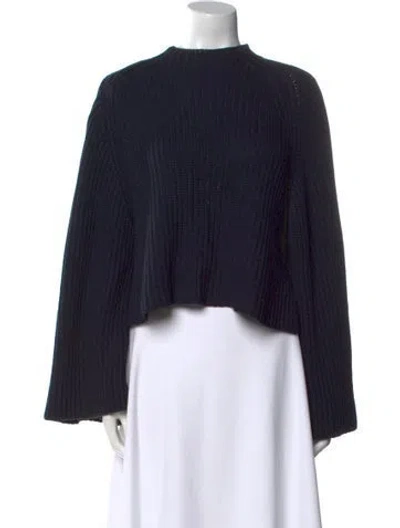 Pre-owned Rosetta Getty Mock Neck Sweater In Blue