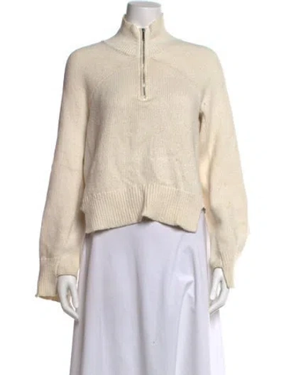 Pre-owned Rosetta Getty Mock Neck Sweater In Neutral