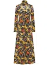 Rosetta Getty Mock-neck Velvet Dress In Black