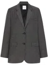 Rosetta Getty Notched-lapels Single-breasted Blazer In Black