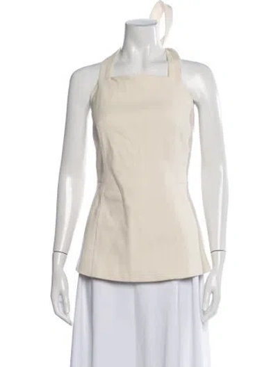 Pre-owned Rosetta Getty Nylon Halterneck Top In Neutrals