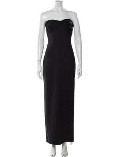 Pre-owned Rosetta Getty Nylon Long Dress In Black