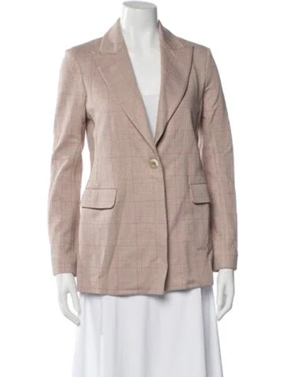 Pre-owned Rosetta Getty Nylon Plaid Print Blazer In Neutral