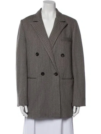 Pre-owned Rosetta Getty Nylon Striped Blazer In Gray