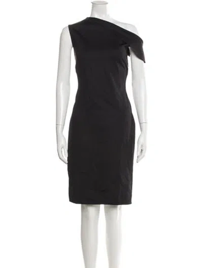 Pre-owned Rosetta Getty One-shoulder Knee-length Dress In Gray