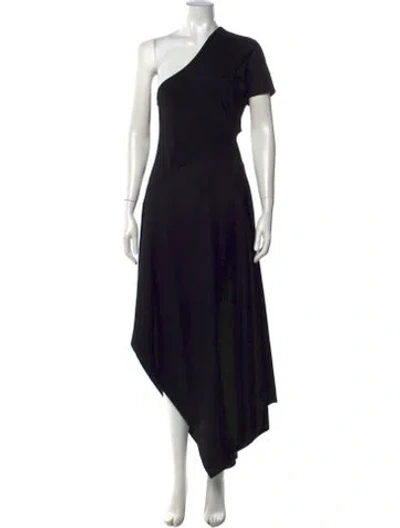 Pre-owned Rosetta Getty One-shoulder Long Dress In Black