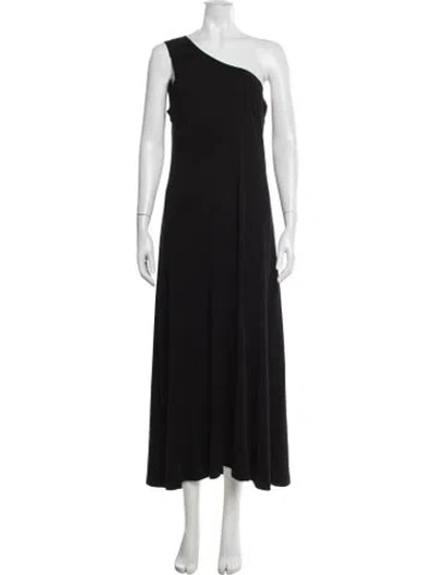 Pre-owned Rosetta Getty One-shoulder Long Dress In Black