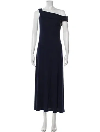 Pre-owned Rosetta Getty One-shoulder Long Dress In Blue