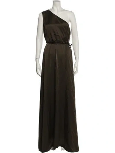 Pre-owned Rosetta Getty One-shoulder Long Dress In Green