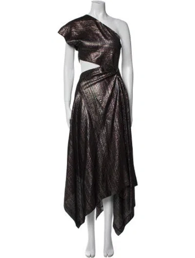 Pre-owned Rosetta Getty One-shoulder Long Dress In Multi