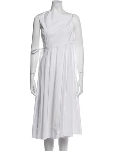 Pre-owned Rosetta Getty One-shoulder Long Dress In White