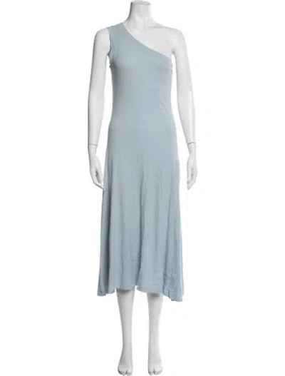 Pre-owned Rosetta Getty One-shoulder Midi Length Dress In Blue